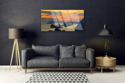 Obraz na skle Moře Skály Hory Krajina
