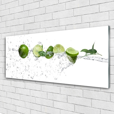 Obraz na skle Limetka Voda Kuchyně