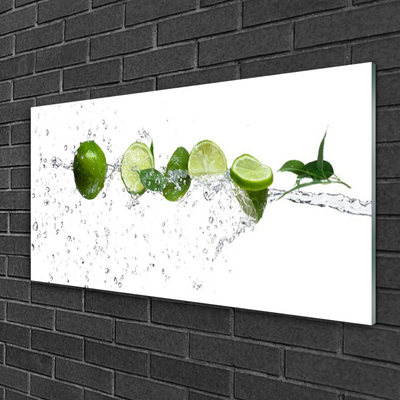 Obraz na skle Limetka Voda Kuchyně