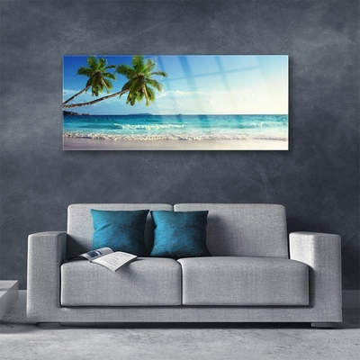 Obraz na skle Moře Pláž Palma Krajina