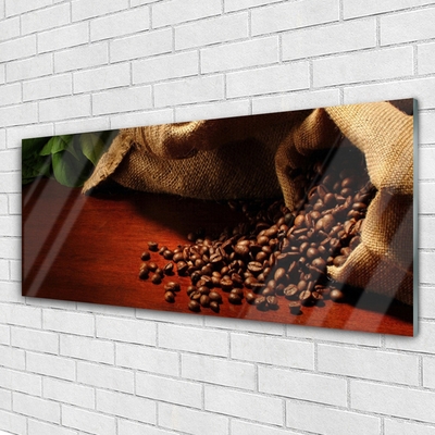 Obraz na skle Káva Zrnka Kuchyně