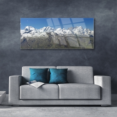 Obraz na skle Hory Sníh Krajina