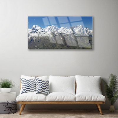 Obraz na skle Hory Sníh Krajina