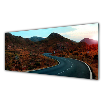 Obraz na skle Cesta Hory Poušť