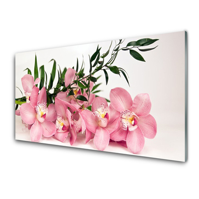 Obraz na skle Orchidej Květiny Lázně
