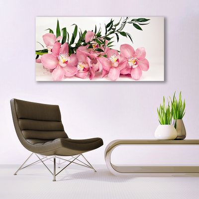 Obraz na skle Orchidej Květiny Lázně