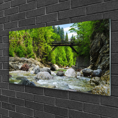Obraz na skle Dřevěný Most v Lese