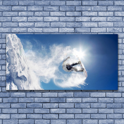 Obraz na skle Snowboard Sport Sníh Zima