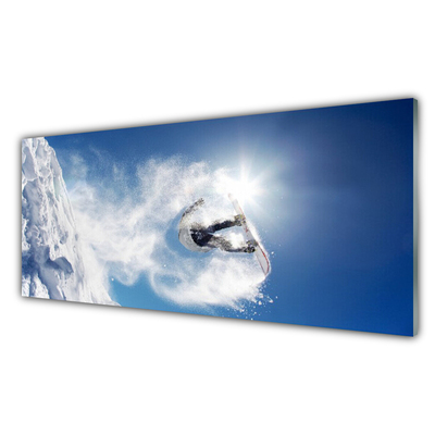 Obraz na skle Snowboard Sport Sníh Zima