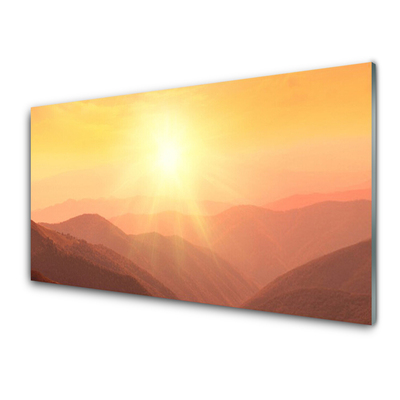 Obraz na skle Slunce Hory Krajina