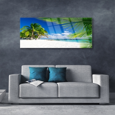 Obraz na skle Tropická Pláž Moře Výhled