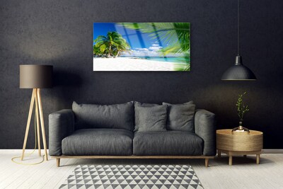 Obraz na skle Tropická Pláž Moře Výhled
