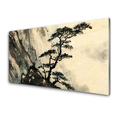 Obraz na skle Malovaný Strom Umění