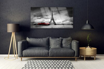 Obraz na skle Eiffelova Věž Paříž Výhled