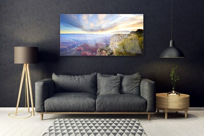Obraz na skle Moře Hory Krajina