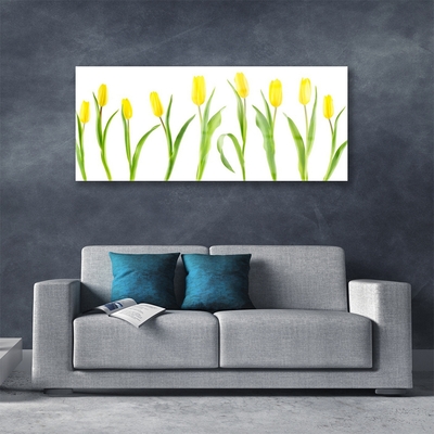 Obraz na skle Žluté Tulipány Květiny