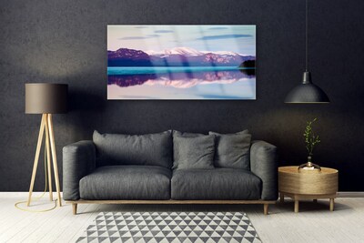 Obraz na skle Hory Jezero Krajina