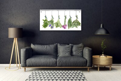 Obraz na skle Sušené Byliny Listy Květiny