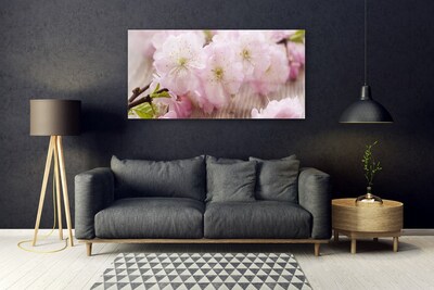 Obraz na skle Větve Květiny Plátky Příroda