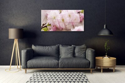 Obraz na skle Větve Květiny Plátky Příroda