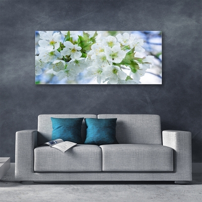 Obraz na skle Květiny Strom Listy Příroda