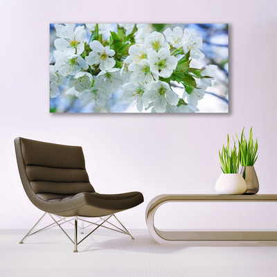 Obraz na skle Květiny Strom Listy Příroda