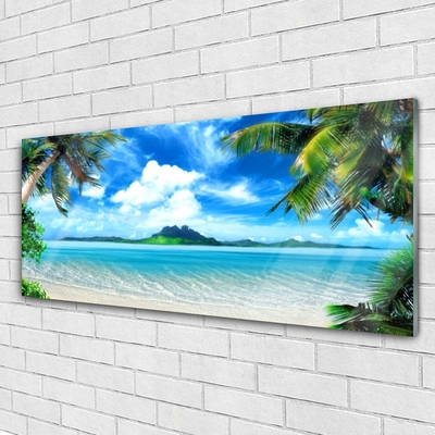 Obraz na skle Palmy Moře Tropický Ostrov