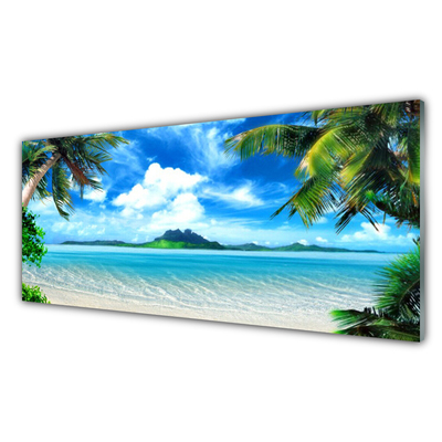 Obraz na skle Palmy Moře Tropický Ostrov