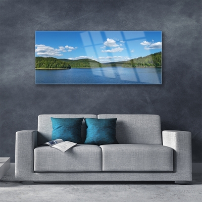 Obraz na skle Jezero Les Krajina