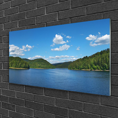 Obraz na skle Jezero Les Krajina