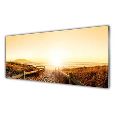 Obraz na skle Stezka Pláž Moře
