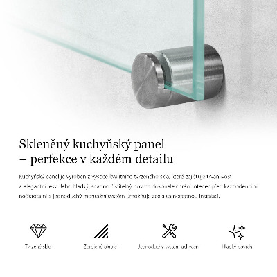 Kuchyňský panel transparentní