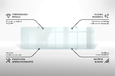 Kuchyňský panel transparentní