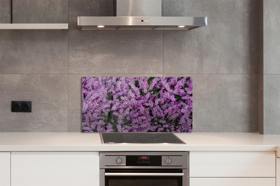 Skleněný panel fialové květy