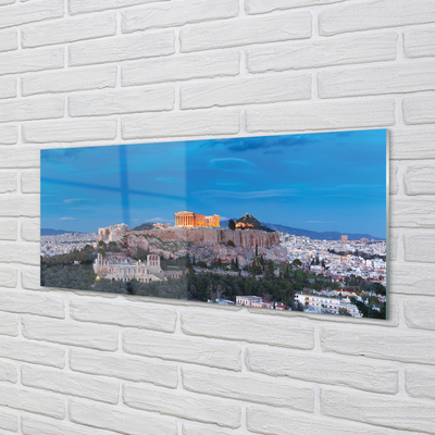 Skleněný panel Řecko Panorama v Aténách