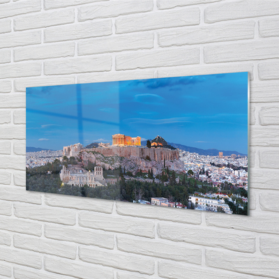 Skleněný panel Řecko Panorama v Aténách