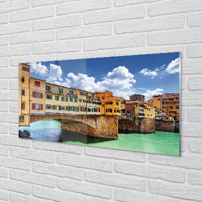 Skleněný panel Italy River Mosty budovy