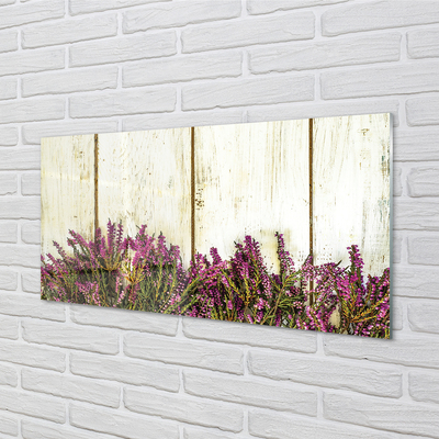 Skleněný panel Fialové květy desky