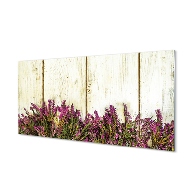 Skleněný panel Fialové květy desky