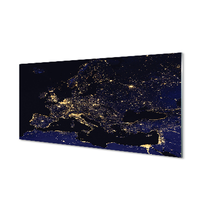 Skleněný panel sky mapa světle