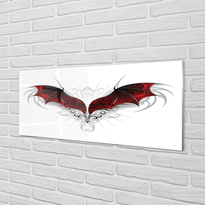 Skleněný panel drakem křídla