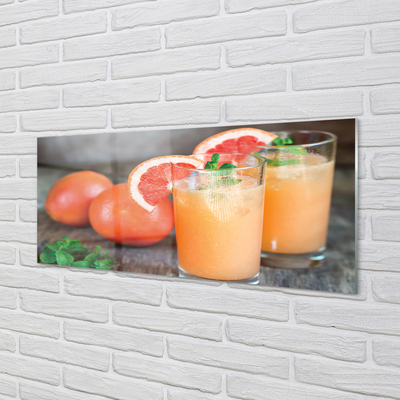Skleněný panel grapefruit koktejl