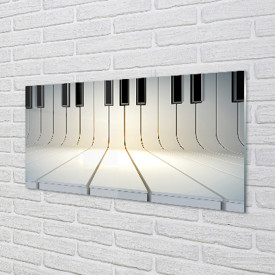 Skleněný panel klávesy piana
