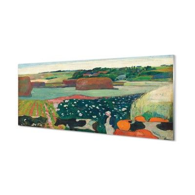 Skleněný panel Art malované pohled venkova
