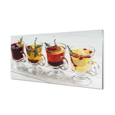 Skleněný panel Zimní ovocný čaj byliny