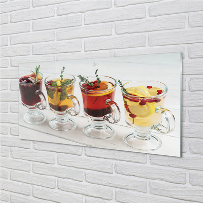 Skleněný panel Zimní ovocný čaj byliny