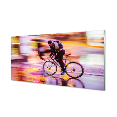 Skleněný panel Bike světla muže