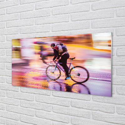 Skleněný panel Bike světla muže