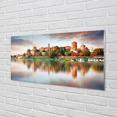 Skleněný panel Krakow hrad řeka