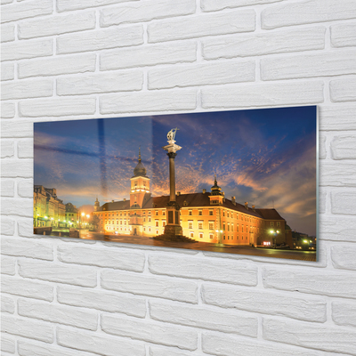 Skleněný panel Warsaw Old Town sunset